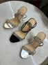 Rhinestone Buckle Strap Heels
